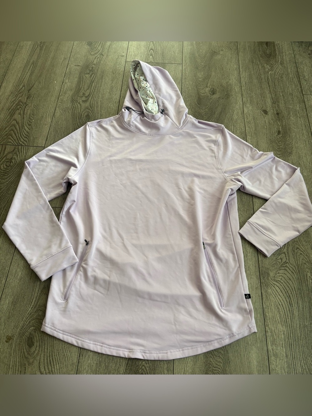 Swannies.co Lavender Women's Pullover Hoodie with Patterned Hood Lining